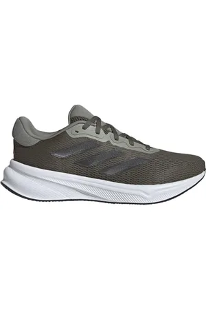 adidas Response Shoes, Scarpe da Corsa Uomo, Olive Strata/Core Black/Bright Red, 42 EU