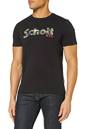 Schott NYC Tslogo, T-Shirt Uomo, ( /Camo), M