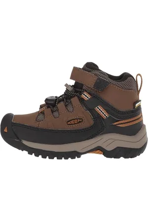 Keen TARGHEE MID WP, Stivali da Escursionismo, Bambino, Marrone (Terra Scura/Marrone Dorato), 27/28 EU