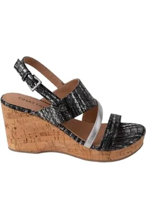 Chattawak 15COLOMANOIR37, Sandali con Tacco Donna, , 37 EU