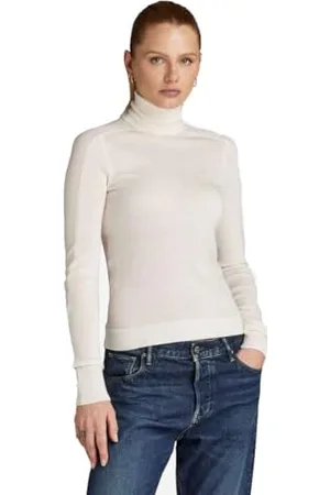 G-Star Donna Core Slim Turtle Knitted Sweater, (eggnog D23678-B692-G076), S