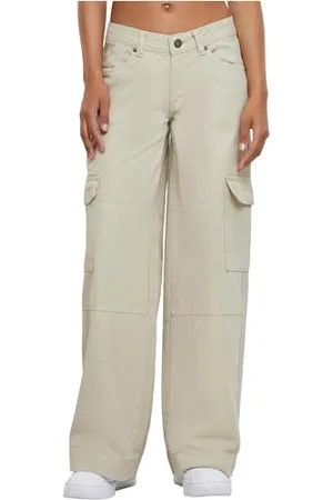 Urban classics Ladies Low Waist Cargo Denim Pantaloni, , 39 Donna