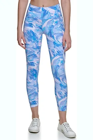 Calvin Klein Leggings a Vita Alta Stampata, Lunghezza 7/8, , S Donna