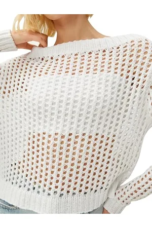Koton Crop Meshed Scoop Neck Sweater, Pullover Donna, (010)