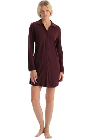 Dagi Lace Detailed Shirt Collar Nightie Camicia da Notte, , L (Pacco da 10) Donna