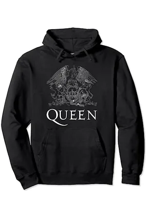 Queen Logo ufficiale Classic Crest bianco Felpa con Cappuccio