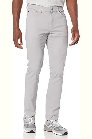 Amazon Pantaloni in Twill Elasticizzati con 5 Tasche Slim Uomo, , 36W / 32L