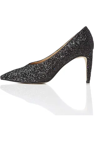 FIND Vanna - Scarpe con Tacco Donna, Multicolore (Black Multicolour), 37 EU
