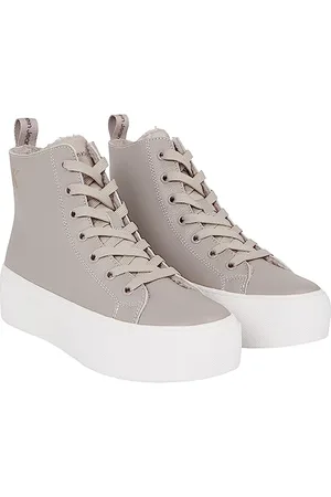 Calvin Klein Jeans Sneakers con Suola Preformata Donna Flatform Mid Scarpe, Beige (Porpoise), 38 EU