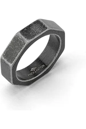 Fynch-Hatton FHJ-0021-R-60 Anello in acciaio inox, effetto anticato