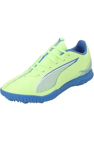 PUMA Ultra 5 Play TT, Soccer Shoe Unisex-Adulto, Fizzy Apple White-Bluemazing, 37.5 EU