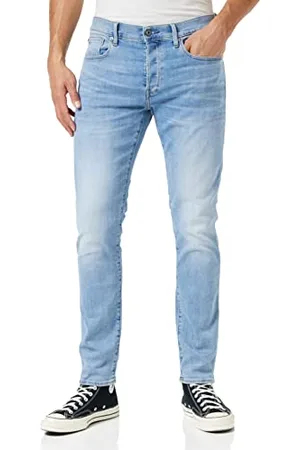 G-Star 3301 Slim Jeans, Jeans Uomo, (Lt Indigo Aged 51001-8968-8436), 28W / 30L