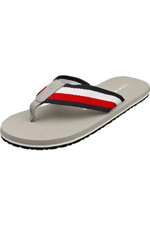 Tommy Hilfiger Uomo Infradito Beach Sandal Ciabatte, Grigio (Antique Silver), 40