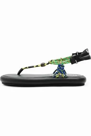 Desigual Shoes 4 Woman Fabric Sandals Flat, Sandalo Donna, :, 38 EU