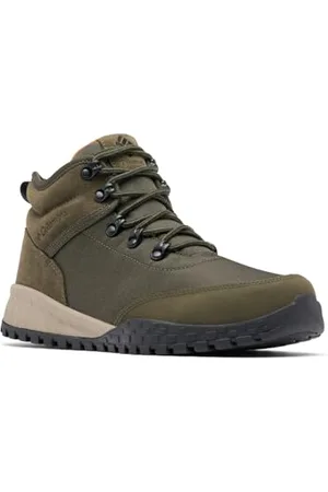 Columbia Fairbanks Mid, Scarpe da Trekking Alte Uomo, Deep Olive/Desert Sun , 42.5 EU