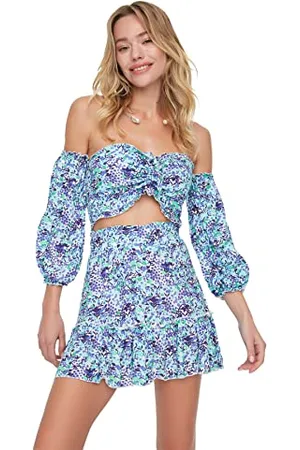 Trendyol Set da Due Pezzi in Tessuto Floreale da Donna Camicia, , 68