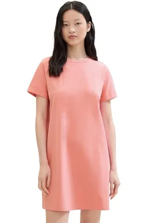 TOM TAILOR 1042419 Mini Abito Basic, 35361-Shell Pink, M Donna