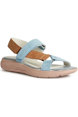 Geox D Spherica Ec5W, Sandal, Lt Sky/Camel, 40 EU
