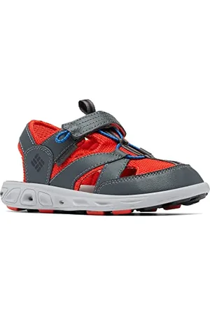 Columbia Youth Techsun Wave Sandali Da Trekking da Unisex - Bambini e ragazzi, Grigio (Dark Grey x Spicy), 38 EU