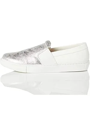 FIND Slip-on Skate - Scarpe da Ginnastica Basse Donna, Argento (Silver), 35.5 EU