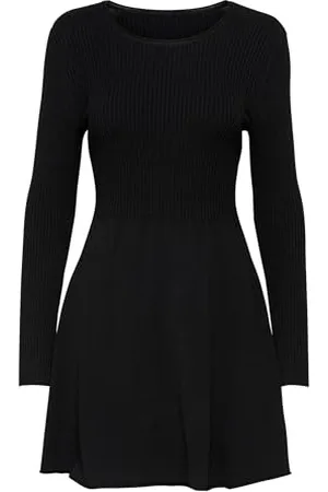ONLY Onlalma L/S O-neck Dress Knt Noos Vestito, , L Donna