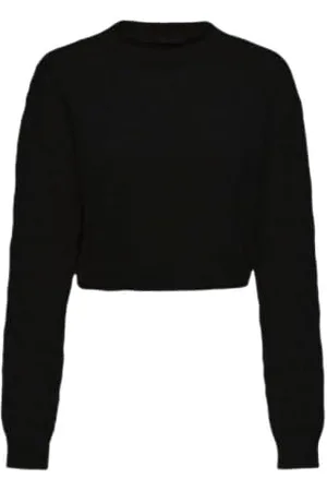 ONLY Onltirona LS Crop Detail O-Neck BF Knt Maglione Lavorato a Maglia, , XS Donna