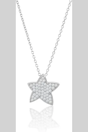 MONTEVERDI VNAMONJ-NL-0094 - Collana da donna con ciondolo a forma di stella, in sterling 925 rodiato, 45 cm, Eine Grösse, sterling, Nessuna pietra preziosa