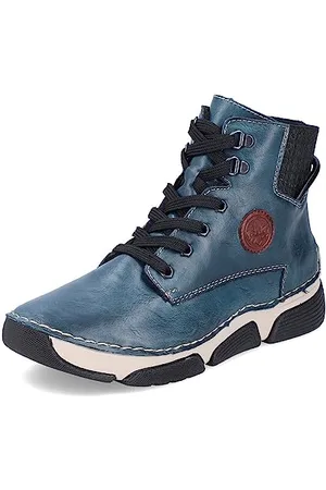 Rieker Donna Sneaker 45943, Signora Sneaker Alte,Scarpe Sportive,Scarpe da Ginnastica Alta,Taglio Medio,Blu (Blau / 12),38 EU / 5 UK