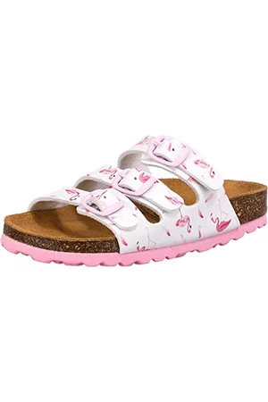 LICO Bioline Flaminco, Ciabatte Donna, Bianco/Rosa, 42 EU
