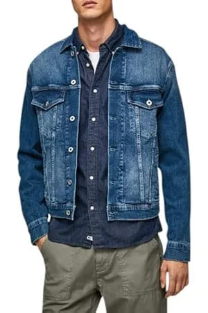 Pepe Jeans Pinner, Giacca in jeans Uomo, (Denim-hq0), L