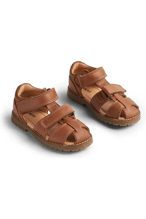 WHEAT Sandalo Chiuso Bassi-Unisex-Vera Pelle, Scarpe per Chi Inizia a Camminare Bambini, , 30 EU