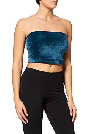 KENDALL + KYLIE KENDALL & KYLIE K&K W Active Velvet Strapless Top KKW351653 Maglietta da Yoga, , X-Small Donna
