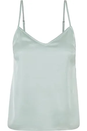 Urban classics Slip Top da Donna in Viscosa Satinata Canottiera, , XXL
