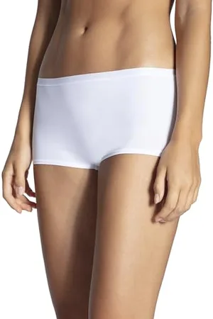 Calida Natural Comfort Slip, (Weiss 001), 46 (Taglia Produttore: Small) Donna