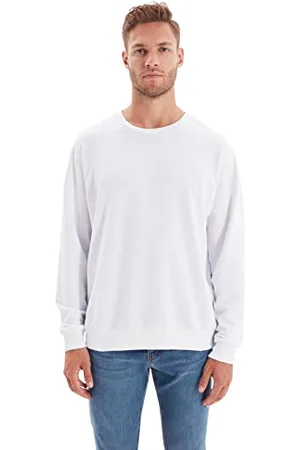 Trendyol Crew Neck Plain Oversize Sweatshirt Maglia di Tuta, , M Uomo