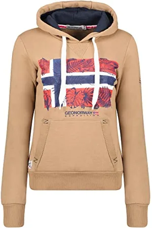 Geographical Norway Gpalm Lady - Felpa da donna con cappuccio e tasche a canguro - Felpa da donna Casual a manica lunga calda ( M Taglia 2)