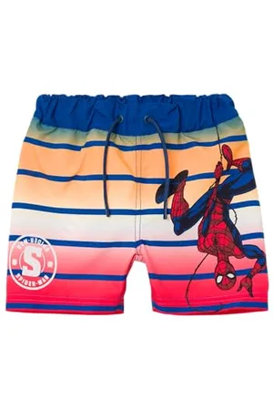 NAME IT Nmmmelvin Spiderman-Pantaloncini da Bagno Lunghi, Modello Mar Costume, , 92 cm Bambini e Ragazzi