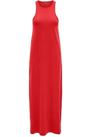 ONLY Onlmay Life S/L Long Dress Box Jrs Maxi Abito, , XL Donna