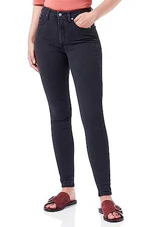 Calvin Klein Donna Jeans Super Skinny Ankle Vita Alta, Nero ( Black), 29W