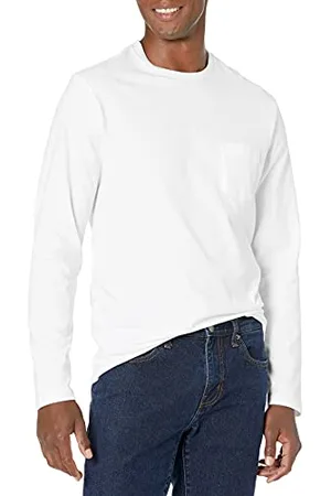Amazon T-Shirt a Maniche Lunghe Regular Fit Uomo, , L