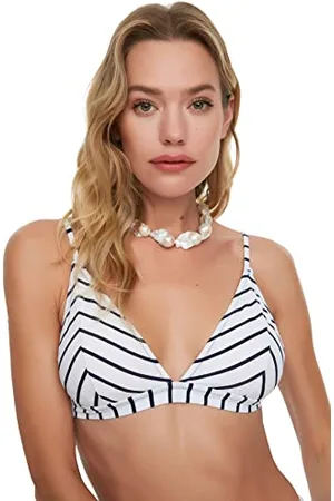 Trendyol Top Bikini a Righe, , 0 Donna