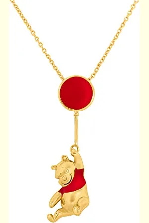 Disney Winnie The Pooh CF01179YL-Q - Collana con palloncini galleggianti, colore rosso e oro, Misura unica, Ottone, Senza pietre preziose