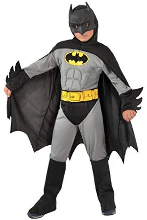CIAO Batman Classic costume bambino originale DC Comics (Taglia 8-10 anni) con muscoli pettorali imbottiti, Colore , 11701.8-10