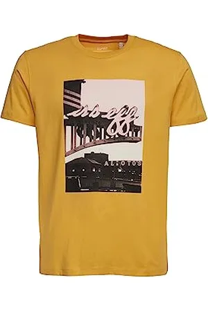 ESPRIT 043ee2k320 T-Shirt, 730/Sunflower Giallo, XS Uomo
