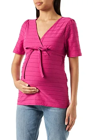 Noppies Top Arua Nursing-Maglietta a Maniche Corte T-Shirt, Fucsia Red-N047, 44 Donna