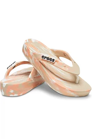 Crocs Donna Classic Platform Flip W Infradito, Chai/Multi, 34/35 EU