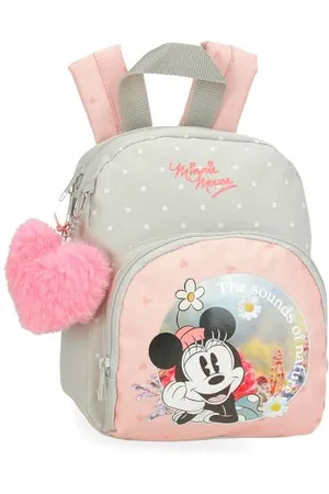 Disney Joumma Bags Minnie Wild Nature zaini per bambini, varie dimensioni, zaino da passeggio, realizzato in poliestere, include pompon decorativo., , Zaino asilo