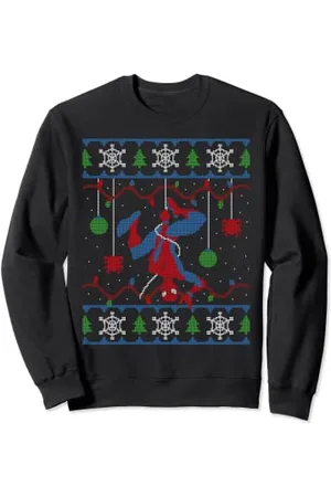 Marvel Spider-Man Upside Down Ugly Christmas Sweater Felpa