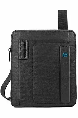 Piquadro P16 Borsello porta iPadAir in tessuto e pelle ad uno scomparto