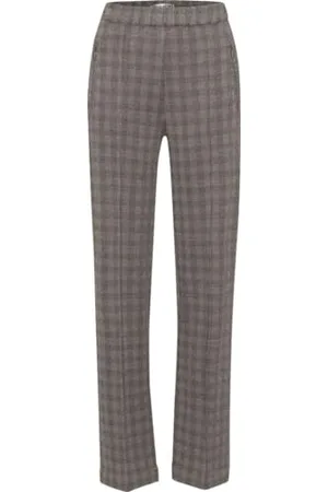 Brax By Brax Peggy Flared Modern Check Jersey Pantaloni, , 34W x 30L Donna